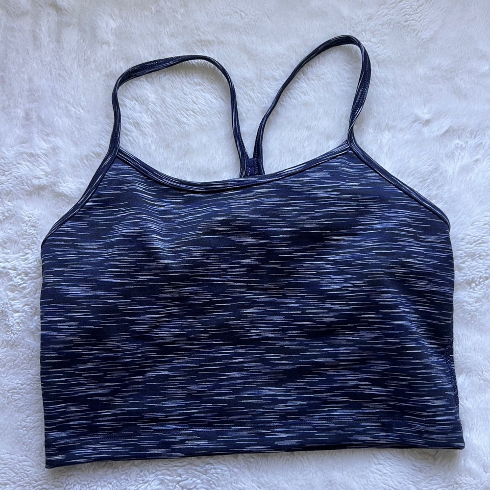 OFFLINE by Aerie The Hugger Recharge Space Dye Sports Bra Navy Blue Small
